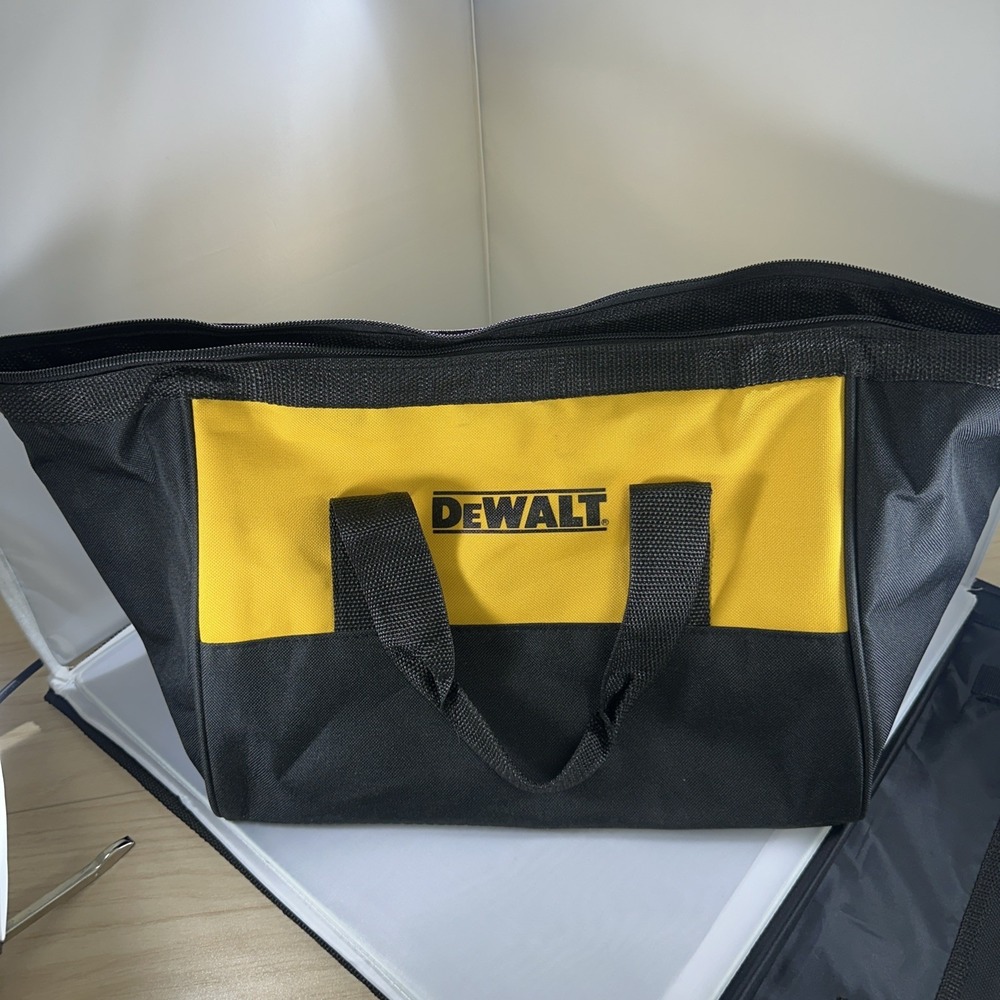 DEWALT 13 X 11x 10  Ballistic Nylon Contractor Tool Bag Black/Yellow